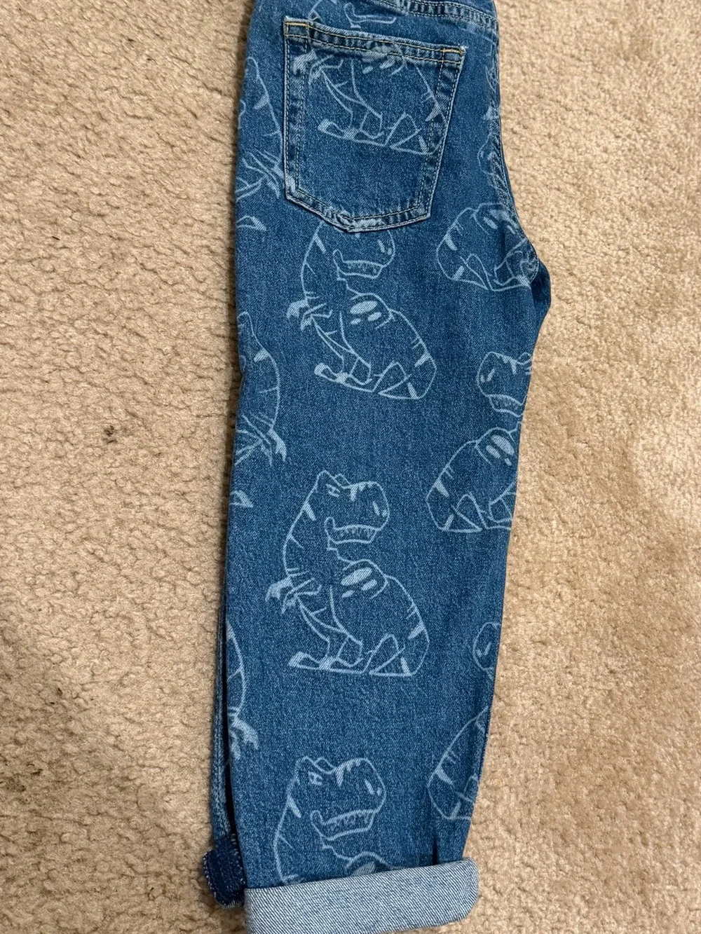 H&M Blue Dinosaur Print Jeans for Boys 4-5y